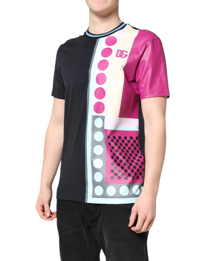Dolce & Gabbana Mehrfarbig bedrucktes Logo-T-Shirt mit kurzen Ärmeln