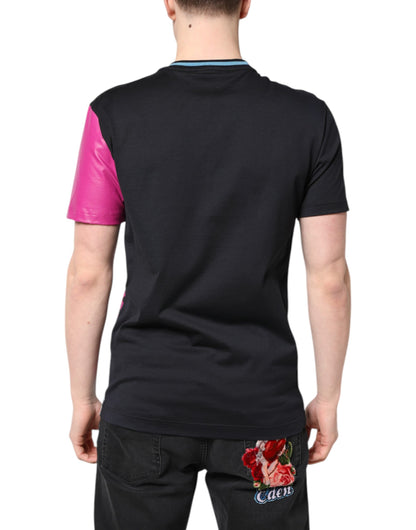 Dolce & Gabbana Mehrfarbig bedrucktes Logo-T-Shirt mit kurzen Ärmeln