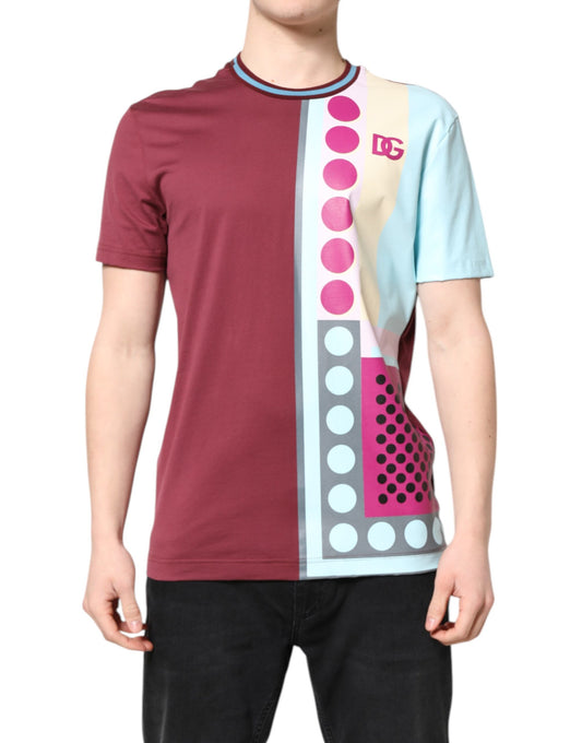 Dolce & Gabbana Mehrfarbig bedrucktes Logo-T-Shirt mit kurzen Ärmeln