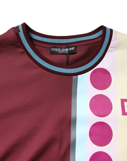 Dolce & Gabbana Mehrfarbig bedrucktes Logo-T-Shirt mit kurzen Ärmeln