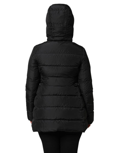 Dolce & Gabbana Schwarze Kapuzenpulli-Zip-Wendejacke