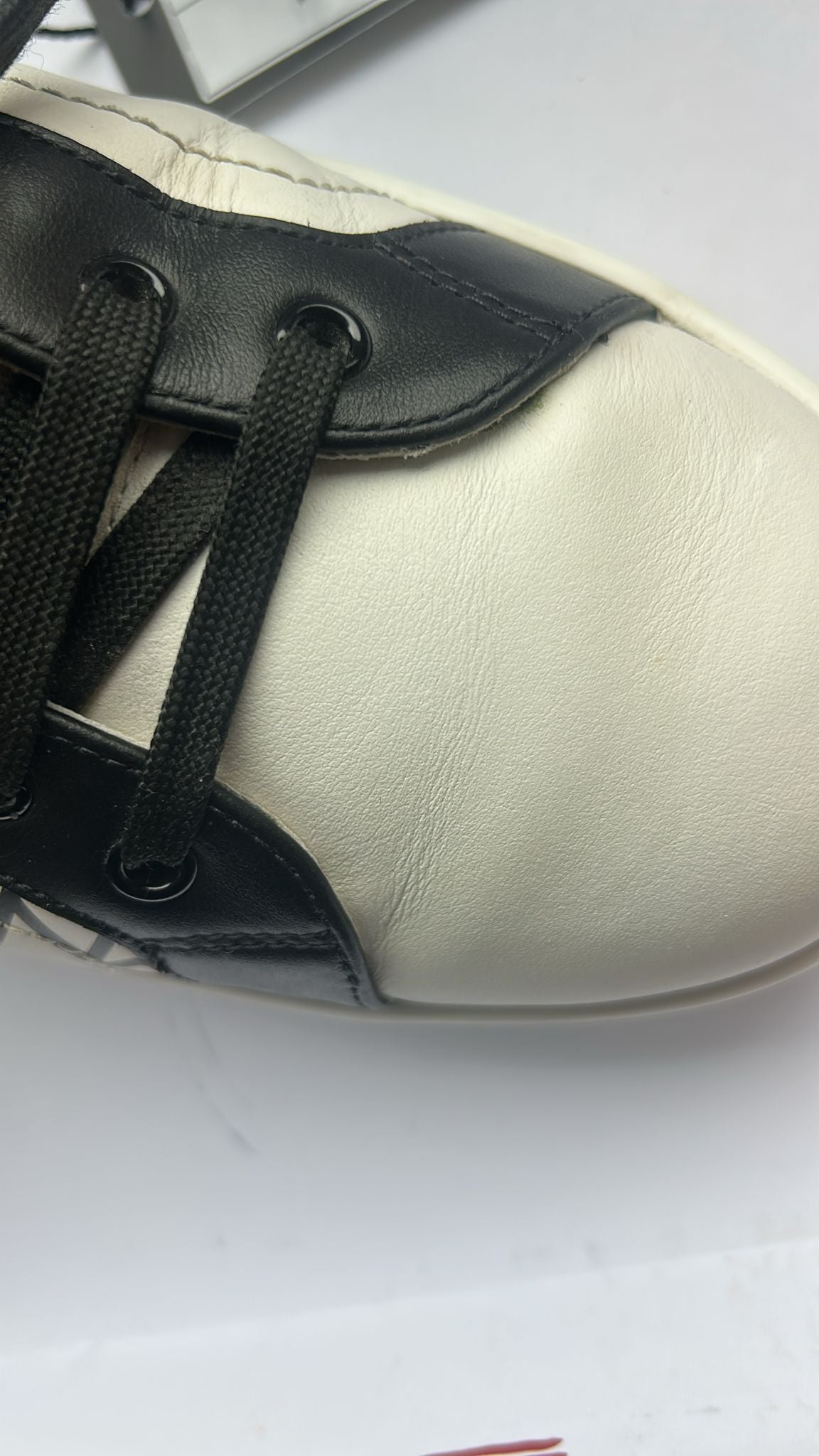 Dolce & Gabbana Weiß Schwarz Leder Crown Milano Turnschuhe Schuhe