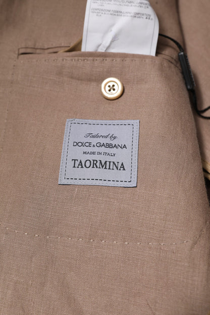 Dolce & Gabbana Beige TAORMINA Einreihiger Mantel Blazer