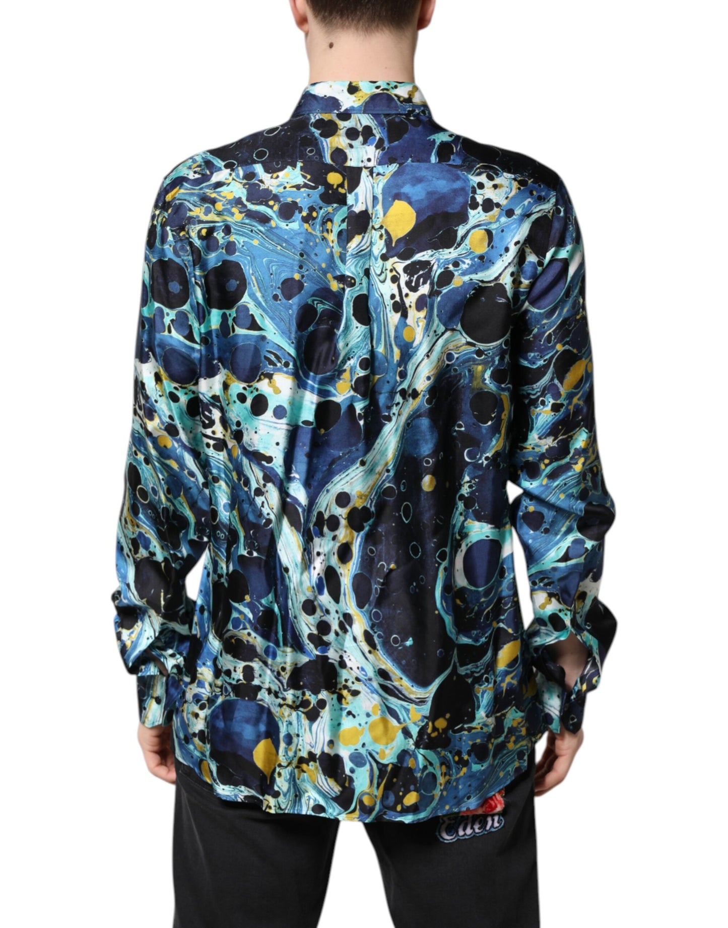 Dolce & Gabbana Mehrfarbig marmoriertes MARTINI Hemd