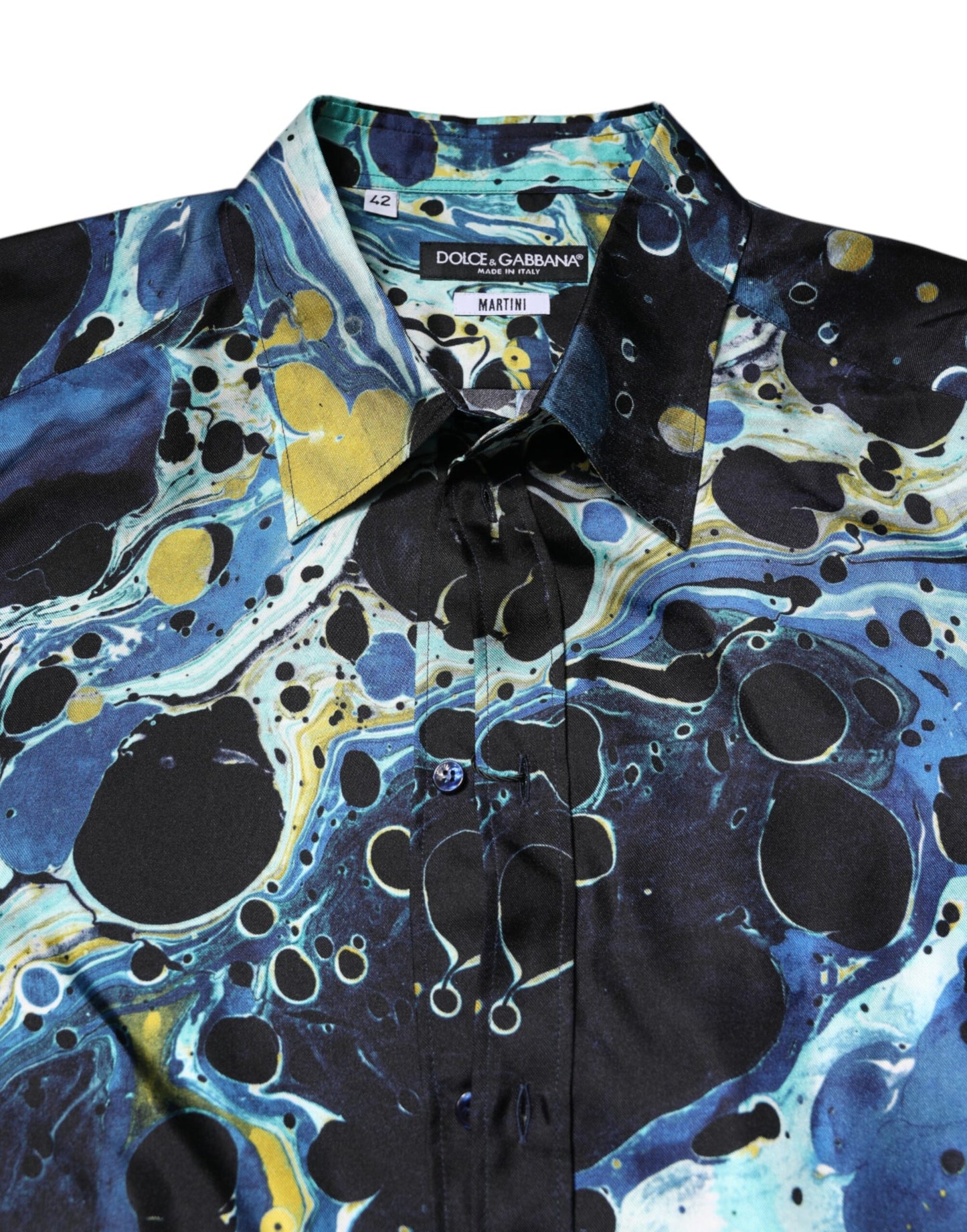Dolce & Gabbana Mehrfarbig marmoriertes MARTINI Hemd