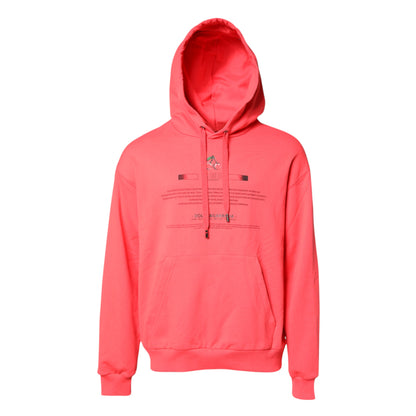 Dolce & Gabbana Rotes Logo bedrucktes Sweatshirt mit Kapuze Pullover