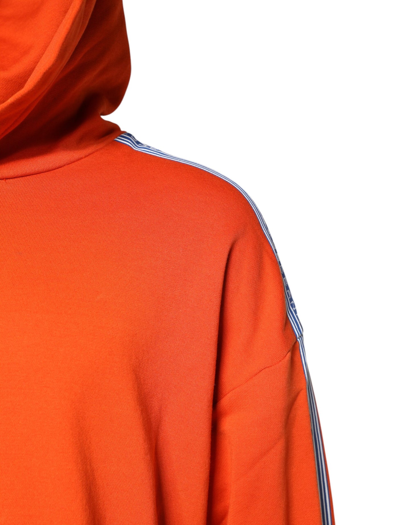 Dolce & Gabbana Orange Baumwolle mit Kapuze Männer Sweatshirt Pullover
