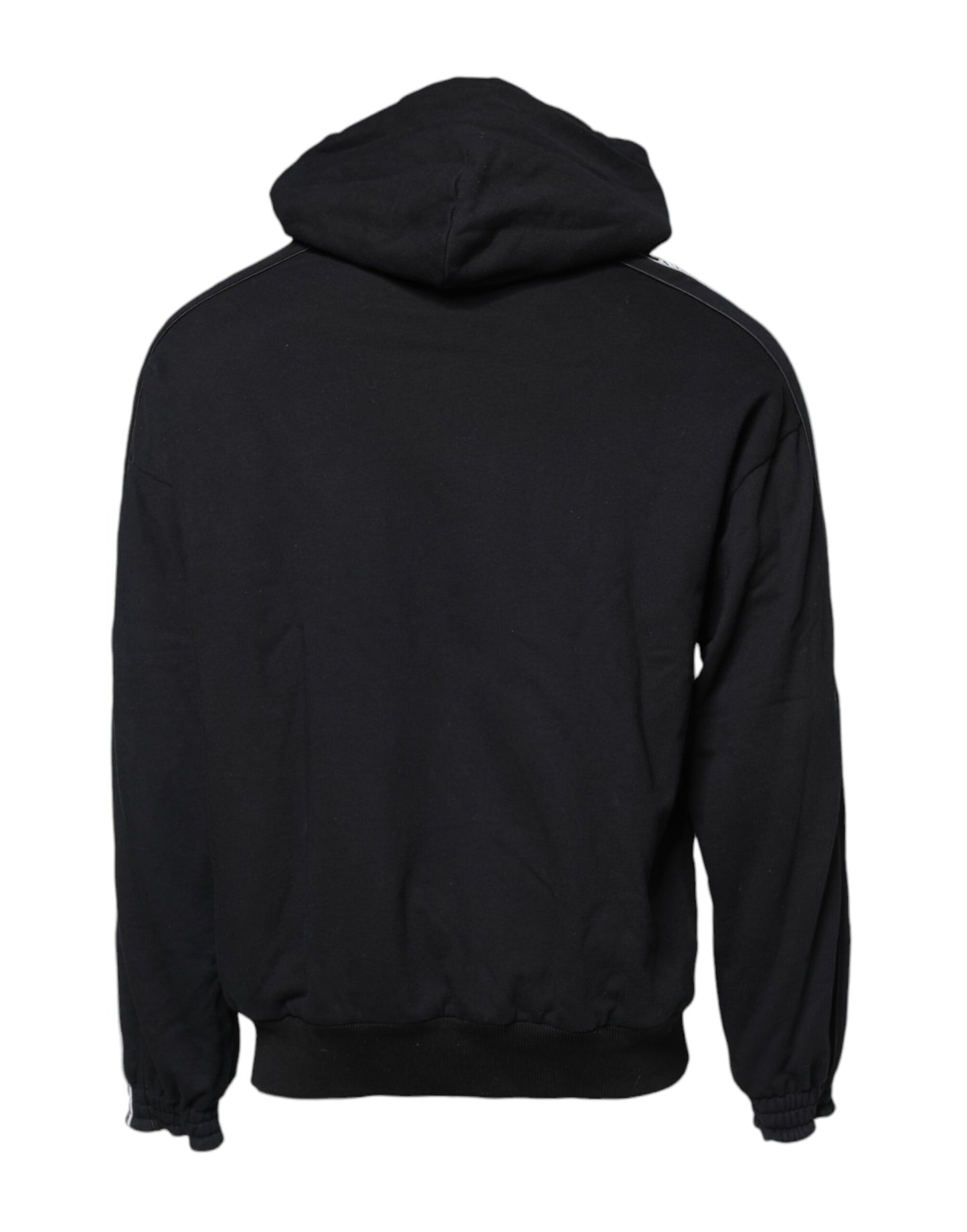 Dolce & Gabbana Schwarzes Baumwoll-Logo-Sweatshirt mit Kapuze Pullover