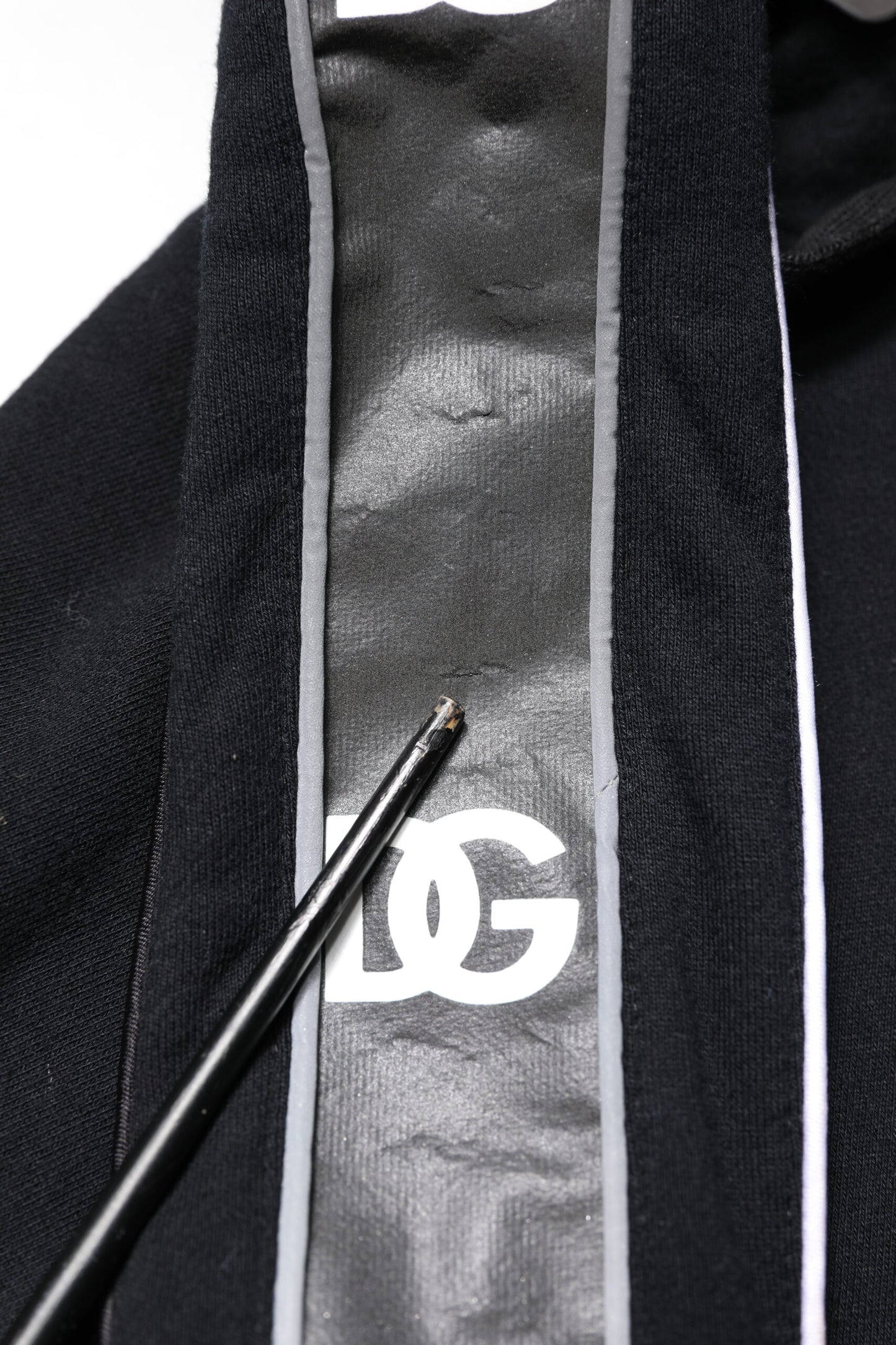 Dolce & Gabbana Schwarzes Baumwoll-Logo-Sweatshirt mit Kapuze Pullover