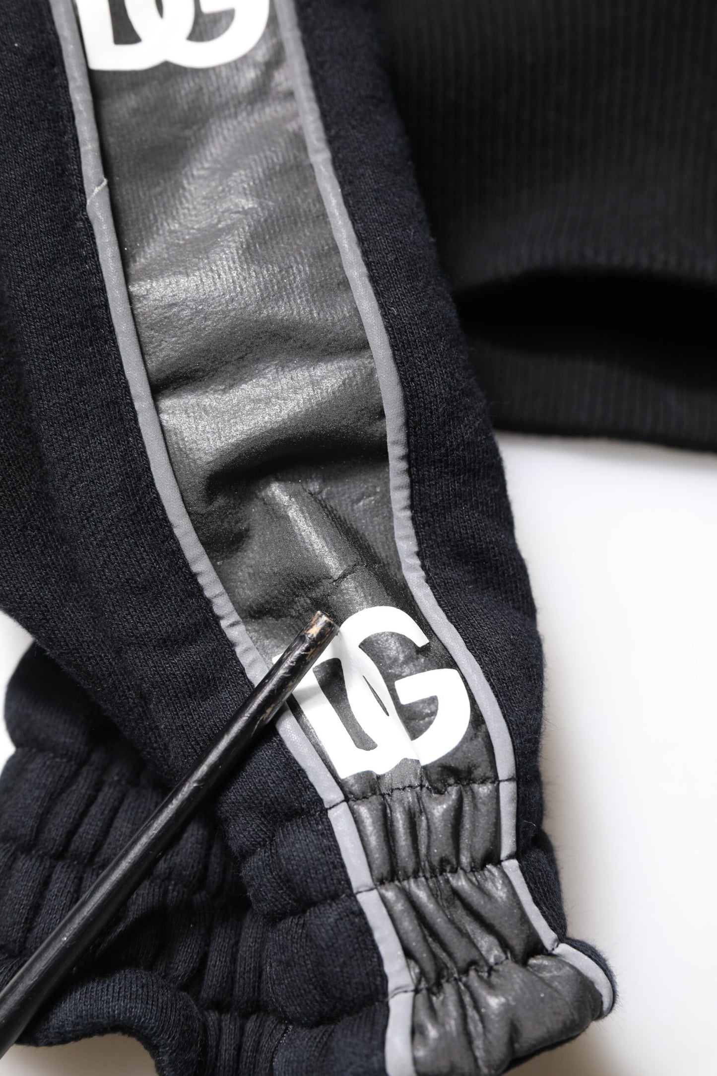 Dolce & Gabbana Schwarzes Baumwoll-Logo-Sweatshirt mit Kapuze Pullover