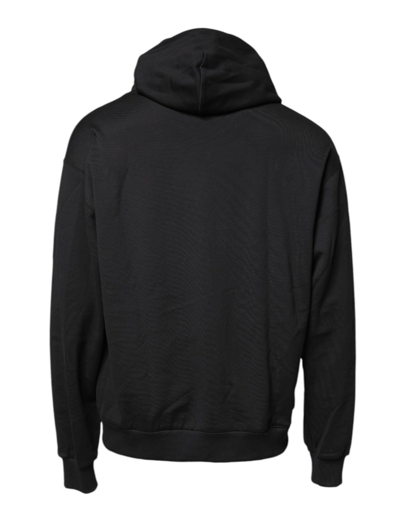Dolce & Gabbana Schwarzes Sweatshirt mit Stickerei und Kapuze Pullover