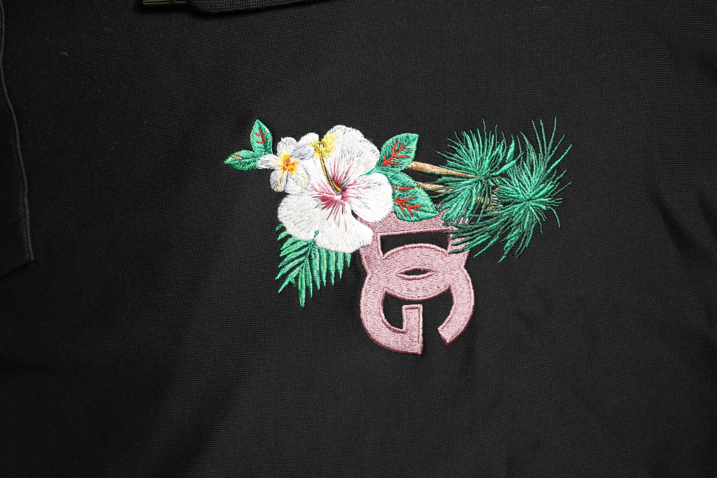 Dolce & Gabbana Schwarzes Sweatshirt mit Stickerei und Kapuze Pullover