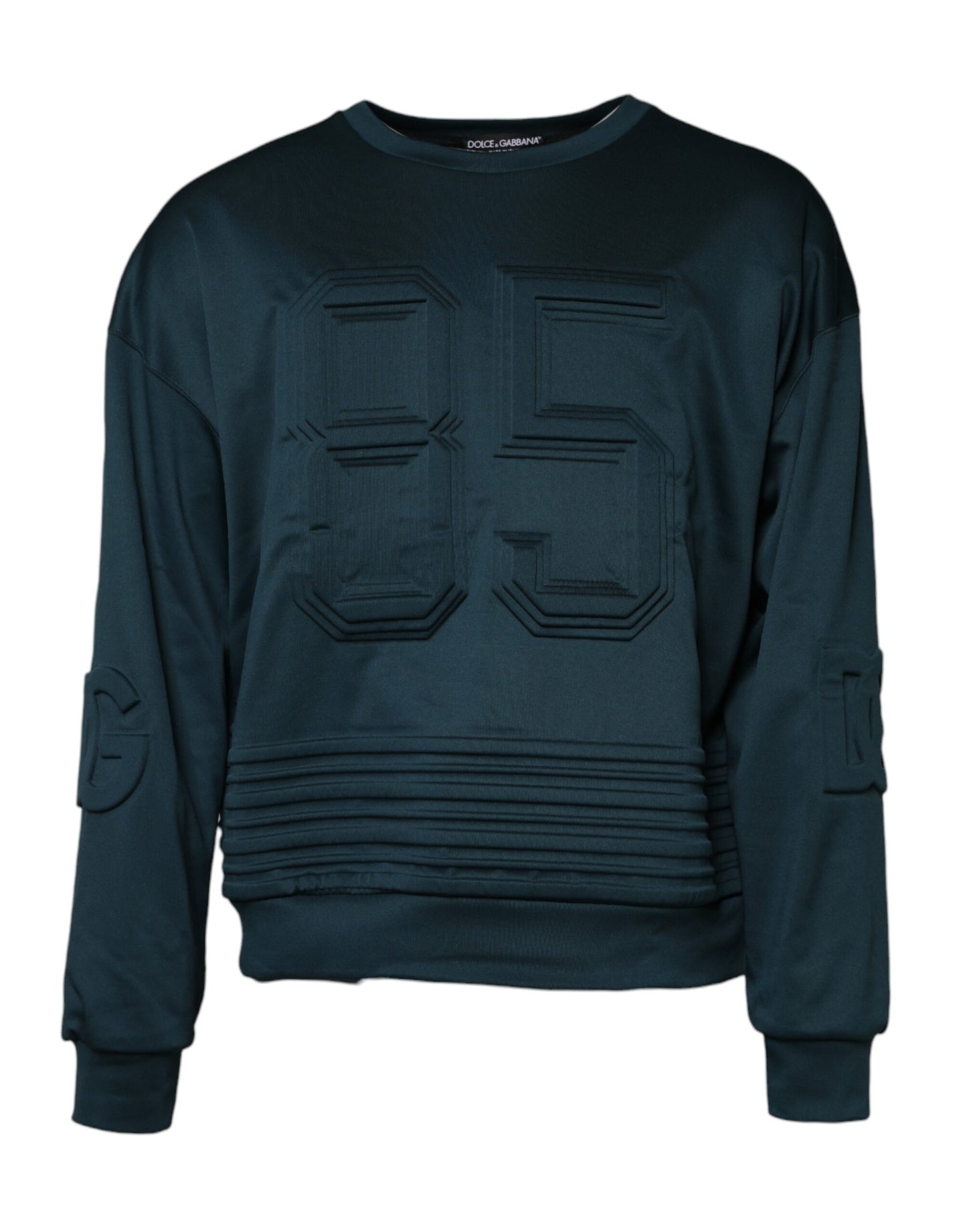 Dolce & Gabbana Pullover mit geprägtem Logo in Dunkelgrün