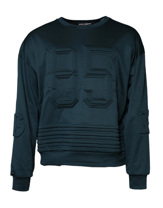 Dolce & Gabbana Pullover mit geprägtem Logo in Dunkelgrün