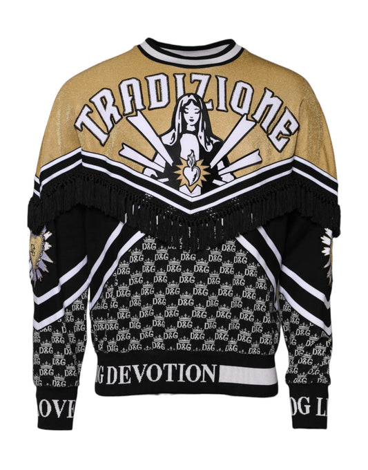 Dolce & Gabbana Multicolor Baumwolle Rundhals Pullover