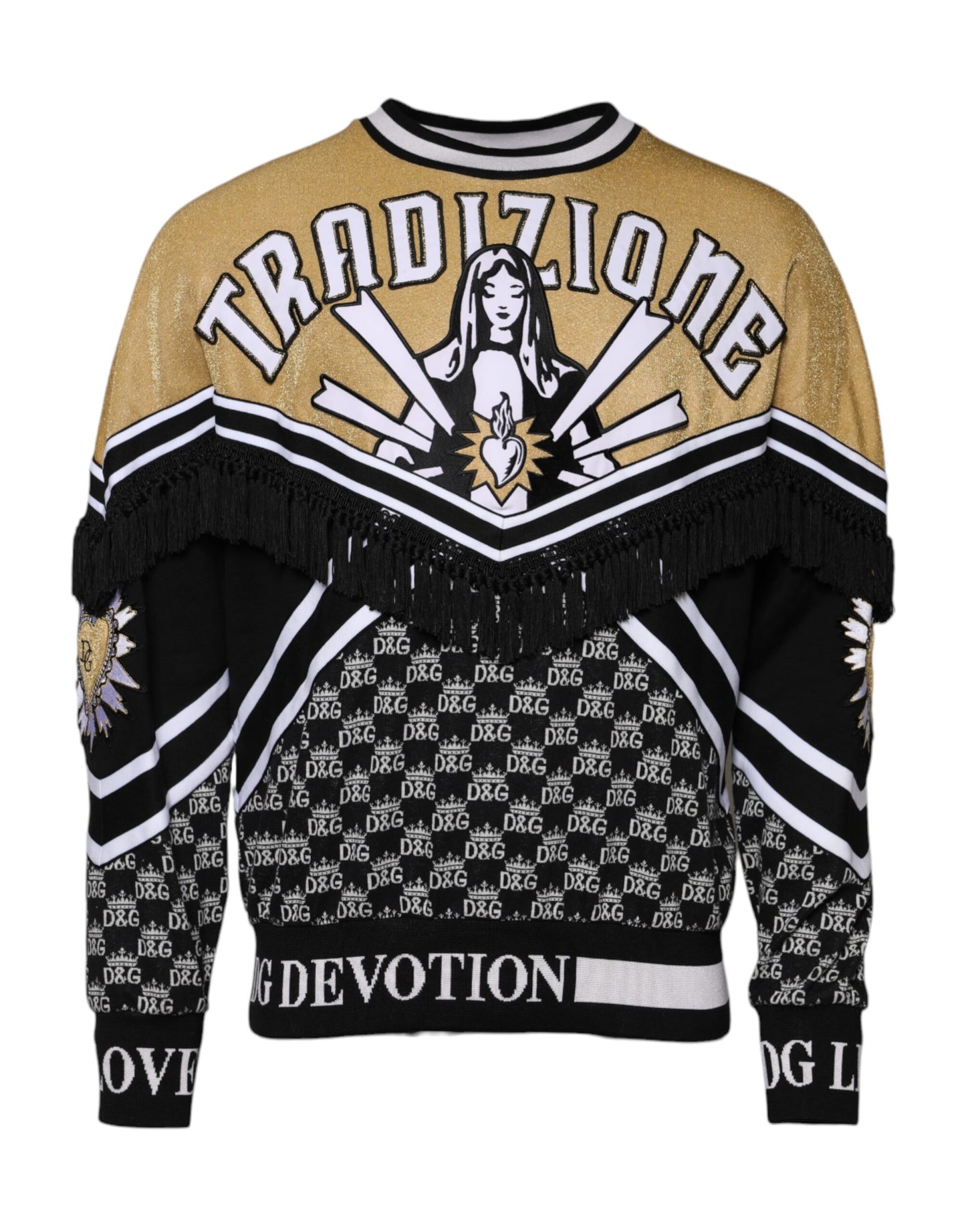 Dolce & Gabbana Multicolor Baumwolle Rundhals Pullover