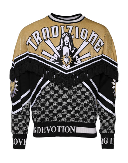 Dolce & Gabbana Multicolor Baumwolle Rundhals Pullover
