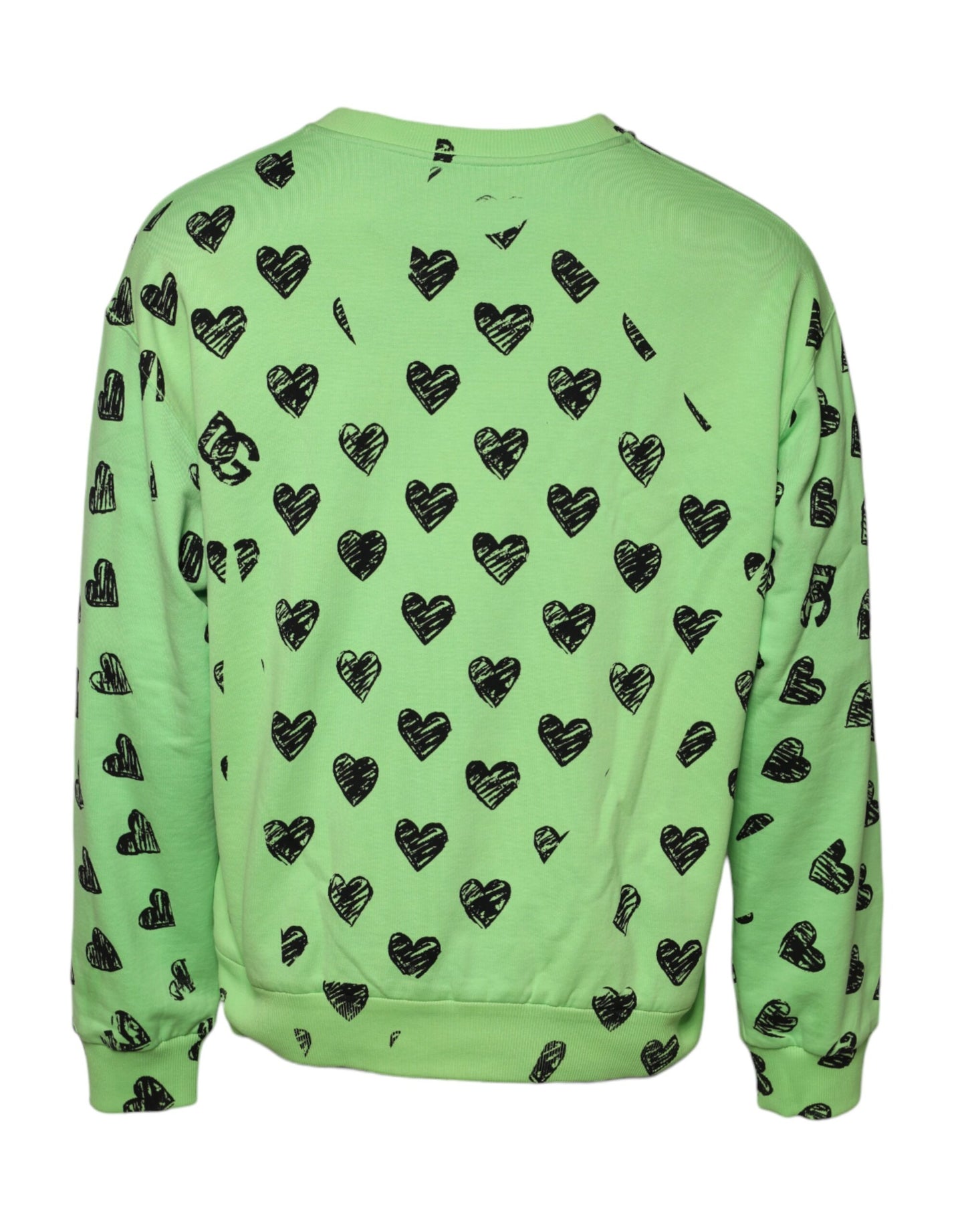 Dolce & Gabbana Grünes Herz mit Rundhalsausschnitt Pullover