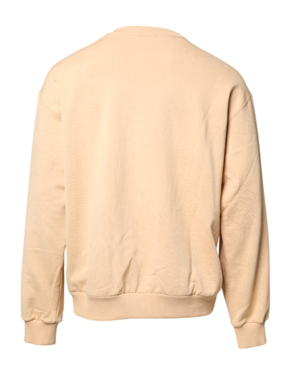 Dolce & Gabbana Beige Cherry Print Rundhalsausschnitt Pullover