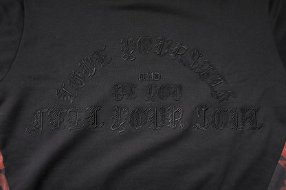 Dolce & Gabbana Schwarzer bestickter Pullover mit Rundhalsausschnitt