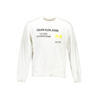 Calvin Klein Weißes Unisex-Sweatshirt aus Baumwolle