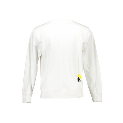 Calvin Klein Weißes Unisex-Sweatshirt aus Baumwolle