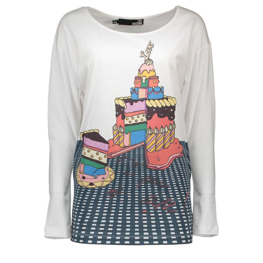Love Moschino Weißes Baumwolle Unisex T-Shirt