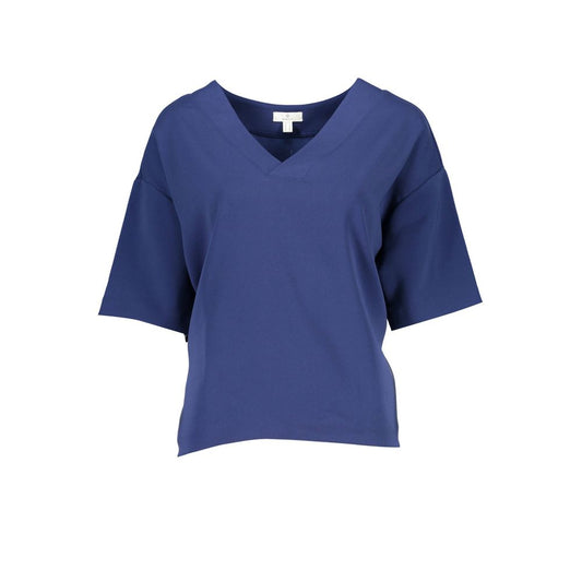 Gant Unisex-T-Shirt aus blauer Baumwolle