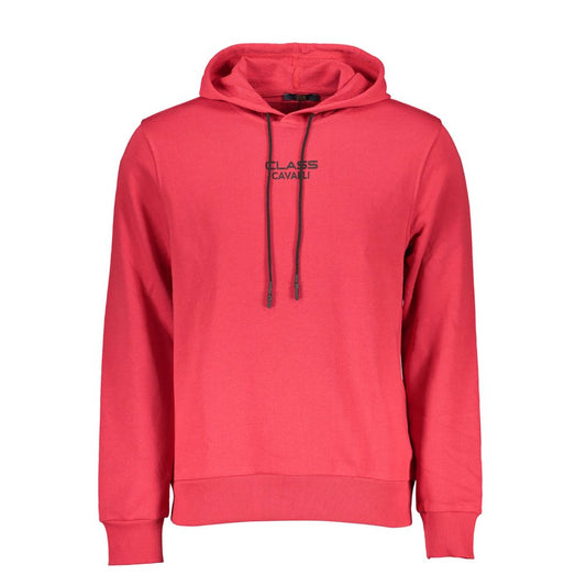 Cavalli Class Roter Baumwollpullover für Männer