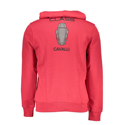 Cavalli Class Roter Baumwollpullover für Männer