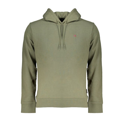 Napapijri Smaragdgrünes Kapuzensweatshirt mit Stickerei