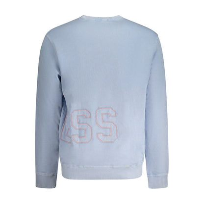 Guess Jeans Hellblauer Baumwollpullover für Männer