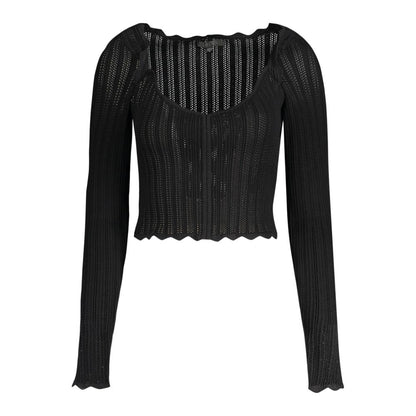 Guess Jeans Schwarzer Viskose Pullover für Frauen