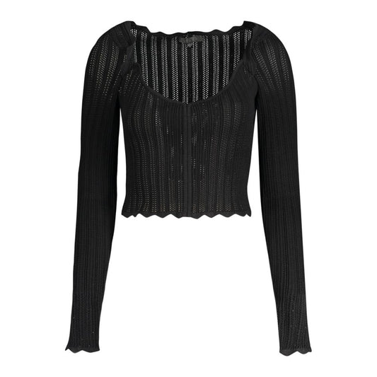 Guess Jeans Schwarzer Viskose Pullover für Frauen