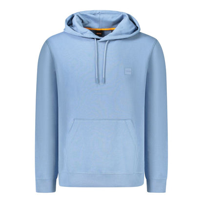 Hugo Boss Hellblauer Baumwollpullover für Männer
