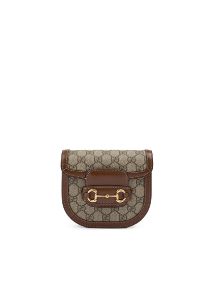 Gucci GG Beige Monogram Horsebit 1955 Gürteltasche