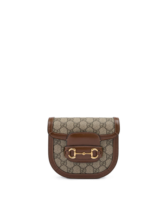 Gucci GG Beige Monogram Horsebit 1955 Gürteltasche