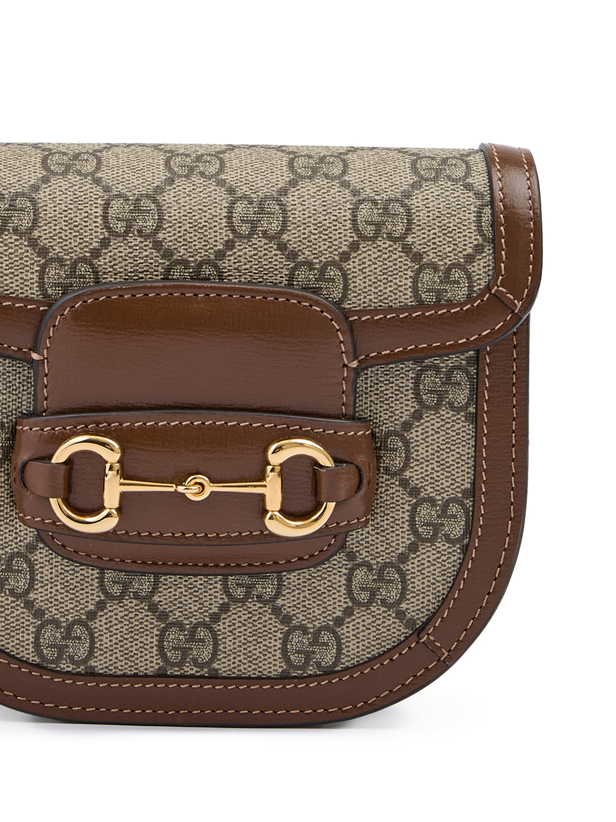 Gucci GG Beige Monogram Horsebit 1955 Gürteltasche