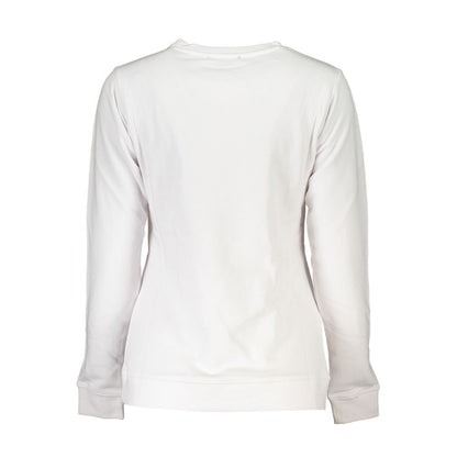 Cavalli Class Weißer Baumwollpullover für Frauen