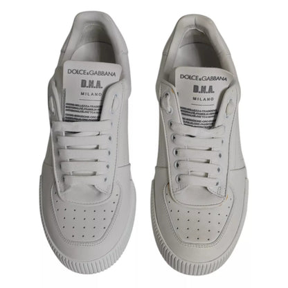Dolce & Gabbana Weiß Miami Leder Low Top Turnschuhe Schuhe