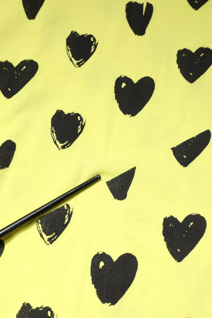 Dolce & Gabbana Gelbes Baumwoll-T-Shirt ohne Ärmel DG Heart