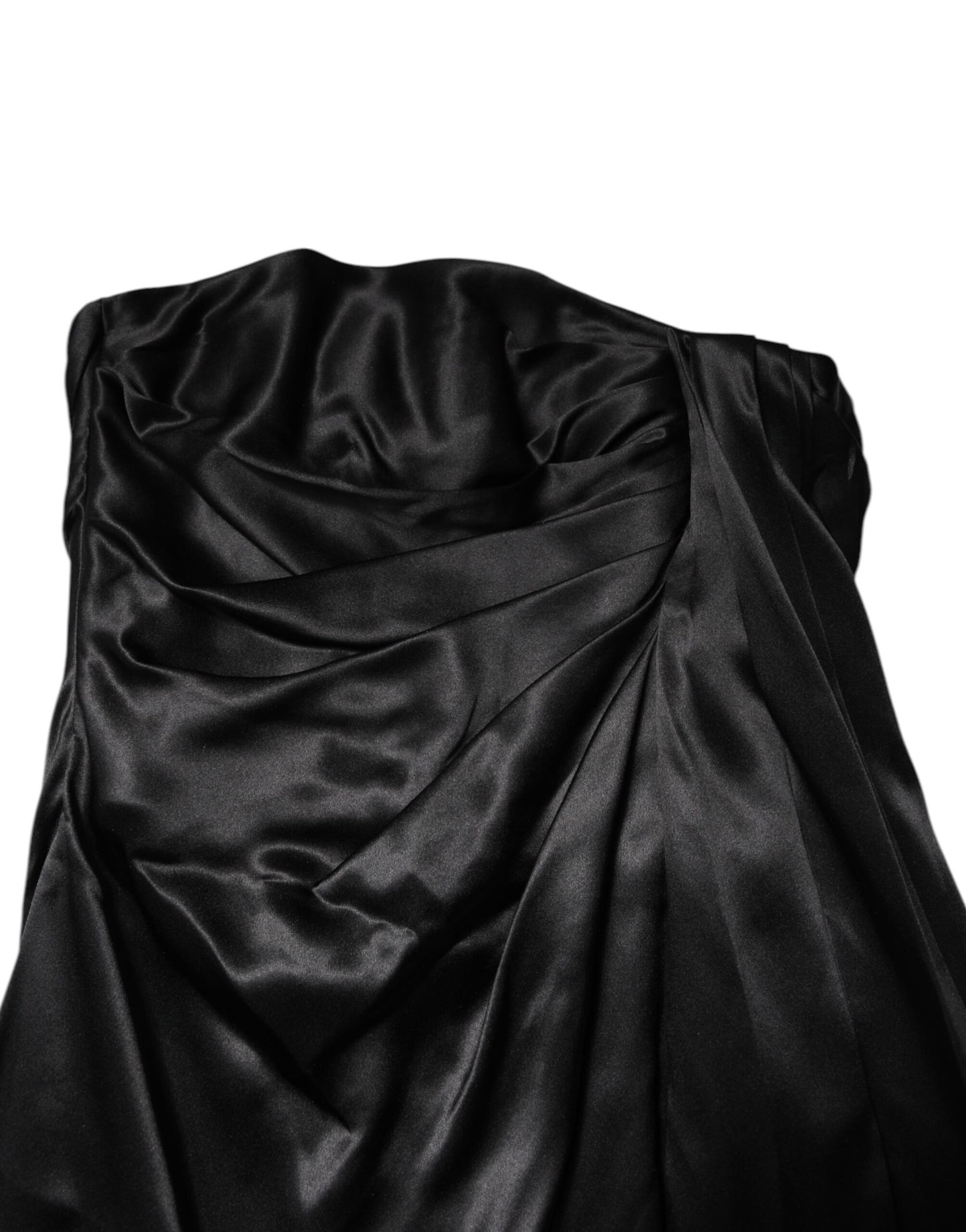 Dolce & Gabbana Schwarzes trägerloses Etuikleid in A-Linie Mini-Kleid