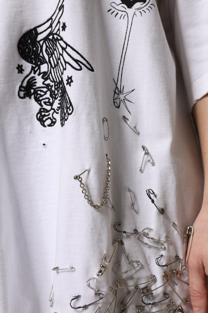 Dolce & Gabbana Bedrucktes T-Shirt aus weißer Baumwolle DG BLESSED