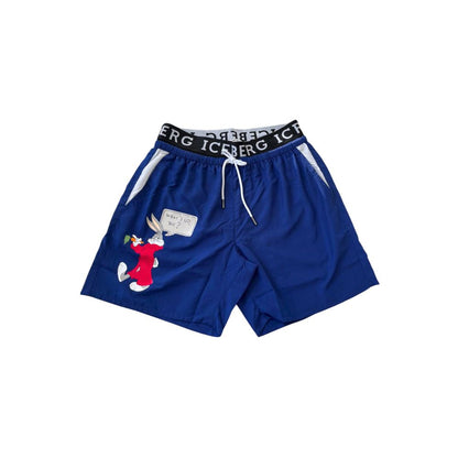 Iceberg Blaue Polyester Herren-Badeshorts