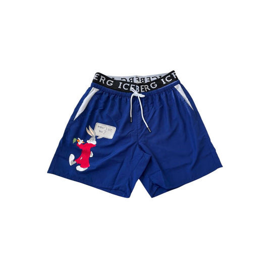 Iceberg Blaue Polyester Herren-Badeshorts
