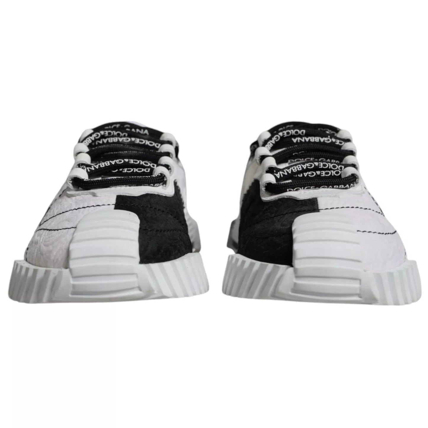Dolce & Gabbana Weiß Schwarz Low Top NS1 Turnschuhe Schuhe