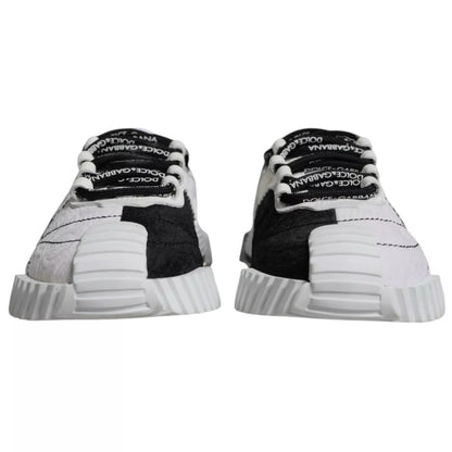 Dolce & Gabbana Weiß Schwarz Low Top NS1 Turnschuhe Schuhe