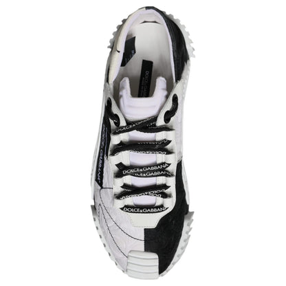 Dolce & Gabbana Weiß Schwarz Low Top NS1 Turnschuhe Schuhe