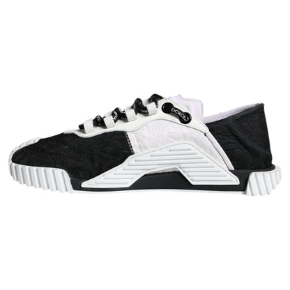 Dolce & Gabbana Weiß Schwarz Low Top NS1 Turnschuhe Schuhe