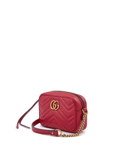 Gucci GG Marmont Kameratasche aus rotem Leder